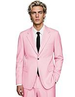 Algopix Similar Product 2 - HUUTOE Light Pink Suits for Men Big and