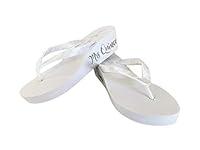 Algopix Similar Product 20 - Personalized Mrs Wedge Flip Flops