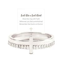 Algopix Similar Product 7 - BTZY Let Go  Let God Cubic Zirconia