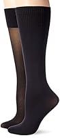 Algopix Similar Product 19 - DKNY Womens Opaque Knee High Black