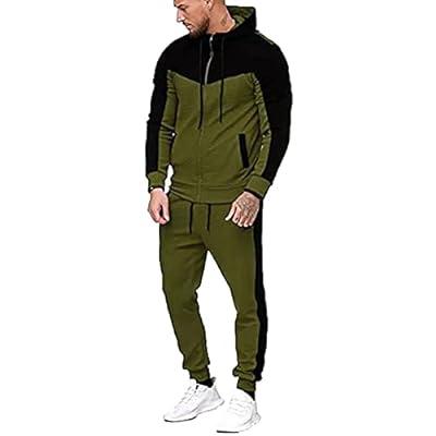 COOFANDY Men's 2 Piece Tracksuits Set Casual Pullover Hoodies Gym