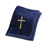 Algopix Similar Product 16 - Pastor Towel Cross Navy with gold