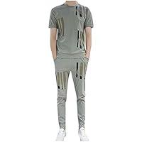 Algopix Similar Product 2 - Men Leisure Suits Sets Long Pants Short