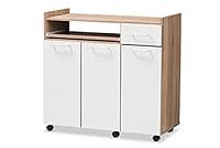 Algopix Similar Product 6 - Baxton Studio Lowell Kitchen Cabinet
