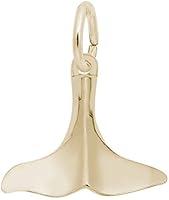 Algopix Similar Product 11 - Yellow Gold Whale Tail Charm