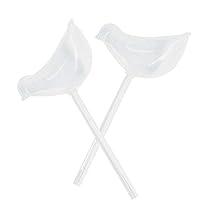 Algopix Similar Product 4 - Calunce 2pcs Small Hand Blown Clear