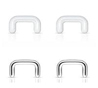 Algopix Similar Product 2 - 4pcs Clear Acrylic and Steel Septum