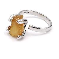 Algopix Similar Product 17 - Natural raw yellow sapphire adjustable