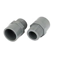 Algopix Similar Product 14 - uxcell 2pcs 34 PT Male Thread PVC