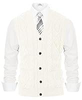 Algopix Similar Product 16 - Mens Casual Cable Knitted Sweater Vest