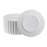 Algopix Similar Product 8 - Premium Hard Plastic Round White Plates