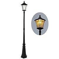 Algopix Similar Product 9 - LUTEC Outdoor Solar Lamp Post Light