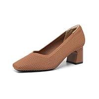 Algopix Similar Product 9 - WIRALOMI Brown Pumps for Women