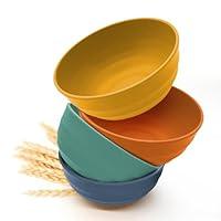 Algopix Similar Product 17 - Yemyep Wheat straw bowls salad bowls