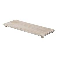 Algopix Similar Product 11 - Whitewashed Wood Beaded Tabletop Riser