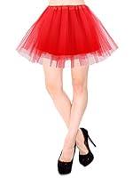 Algopix Similar Product 1 - Simplicity Red Tutu Classic 4 Layered