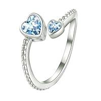 Algopix Similar Product 9 - Prime Clearance Heart Birthstone Rings