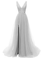 Algopix Similar Product 10 - Prom Dresses Deep V Neck Tulle Lace Sex