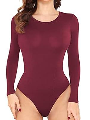 these long sleeve ribbed bodysuits from OQQ are everything