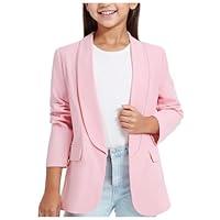 Algopix Similar Product 1 - Girls Formal Suit Jacket Casual Baggy