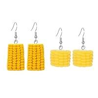 Algopix Similar Product 16 - coadipress 2 Pairs Corn Earrings for