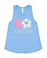Algopix Similar Product 13 - Threadrock Big Girls Love Heart Soccer
