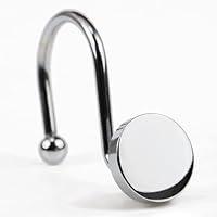 Algopix Similar Product 6 - Chrome Shower Curtain Hooks Rings