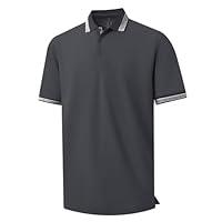 Algopix Similar Product 8 - VEBOON Mens Business Short Sleeve Polo