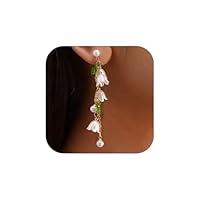 Algopix Similar Product 15 - Statement Lily Of The Valley Earrings