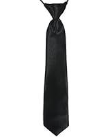 Algopix Similar Product 19 - Boys Satin Ties (Black Solid)