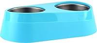 Algopix Similar Product 12 - O2COOL Chilled Pet Double Bowl, Blue