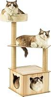 Algopix Similar Product 10 - Wooden Small Cat Tree Cat Tower for