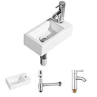 Algopix Similar Product 7 - Gimify Bathroom Corner Sink Wall Hung