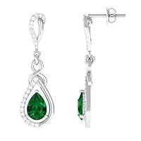 Algopix Similar Product 4 - Lab Grown Emerald Infinity Dangle