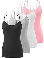 Algopix Similar Product 12 - Air Curvey 4 Piece Womens Camisole