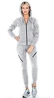 Algopix Similar Product 4 - 9 Crowns Womens Slim FIt Moto Tracksuit