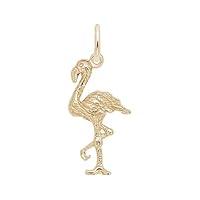 Algopix Similar Product 3 - Yellow Gold Flamingo Charm