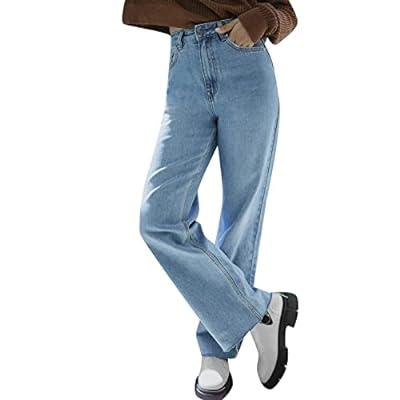 Women's Jeans Cargo Pants Denim Trousers Baggy Jeans Wide Black Bottoms  Streetwear Y2K Pants Brown High Waist Straight Leg Jeans