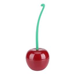 Cherry Shape Toilet Brushes with Holder Bowl, Long Handle
