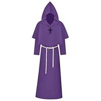 Algopix Similar Product 17 - Womens Medieval Priest Hooded Robe