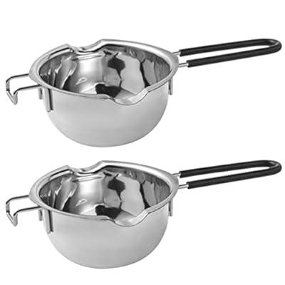 Stainless Steel Double Boiler Pot for Melting Chocolate, Candy and Candle Making (18/8 Steel, 2 Cup Capacity, 480ml)