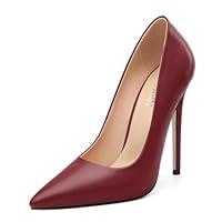 Algopix Similar Product 20 - KUOARN Burgundy Heels for Women