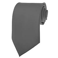 Algopix Similar Product 18 - Charcoal Necktie SOLID Mens Neck Tie