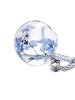 Algopix Similar Product 3 - Forget me not Flowers Necklace Resin