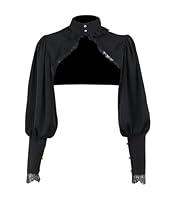 Algopix Similar Product 6 - Allpunkall Goth Bolero Shrug Crop Top