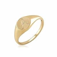 Algopix Similar Product 16 - B Pinky ring Engraved ring