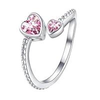 Algopix Similar Product 6 - All Primes Heart Birthstone Rings for