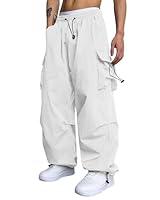 Algopix Similar Product 10 - ZABCSSR Mens Baggy Cargo Pants Elastic