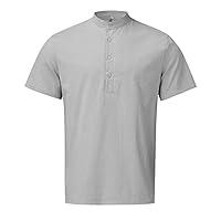 Algopix Similar Product 3 - YoweinMen Henley Shirts Short