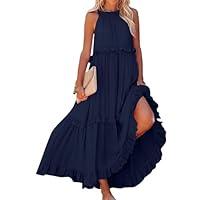Algopix Similar Product 12 - Womens Tiered Dress Summer Boho Halter